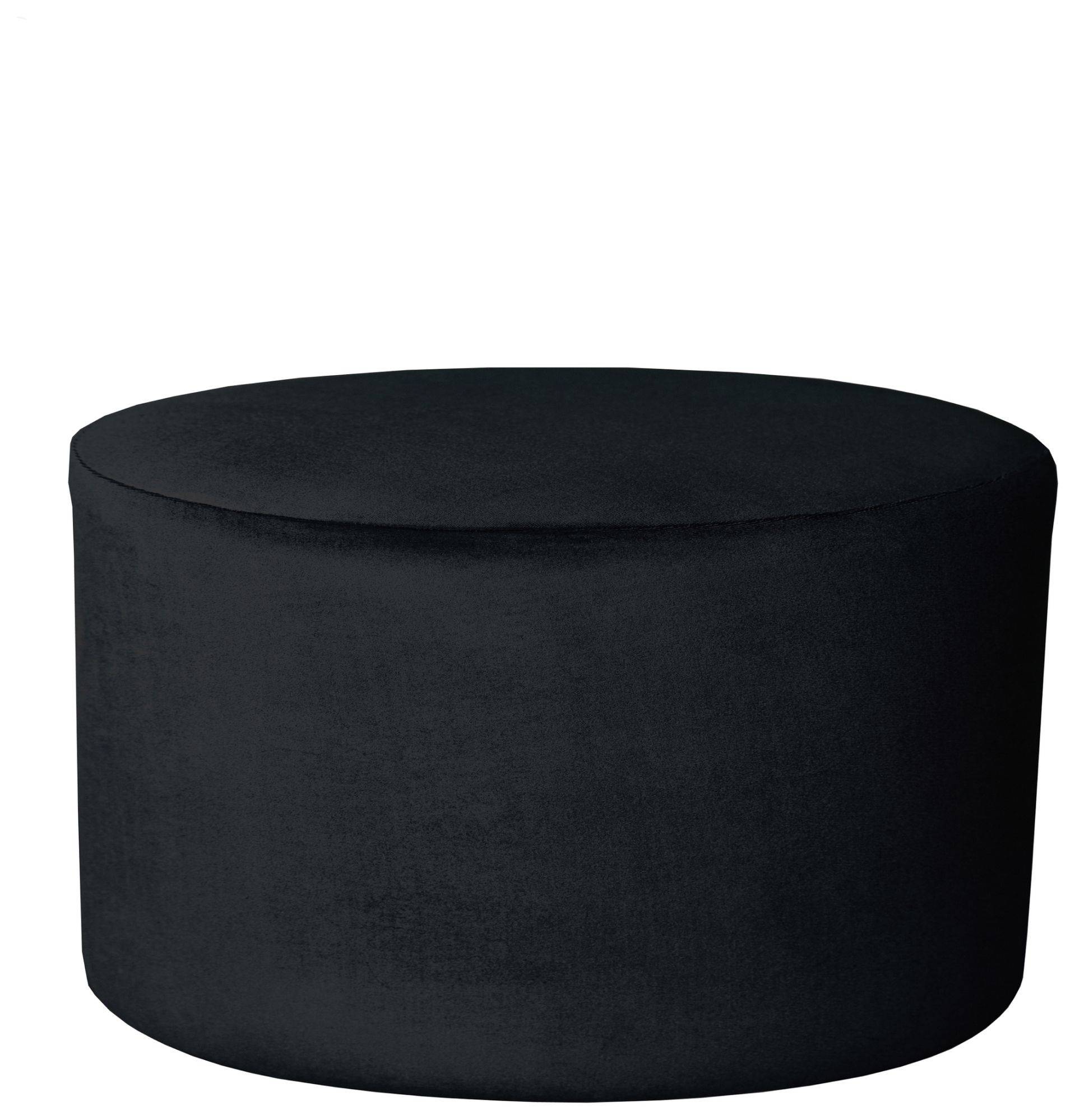 Пуф большой НОРМАН бархатный черный #330