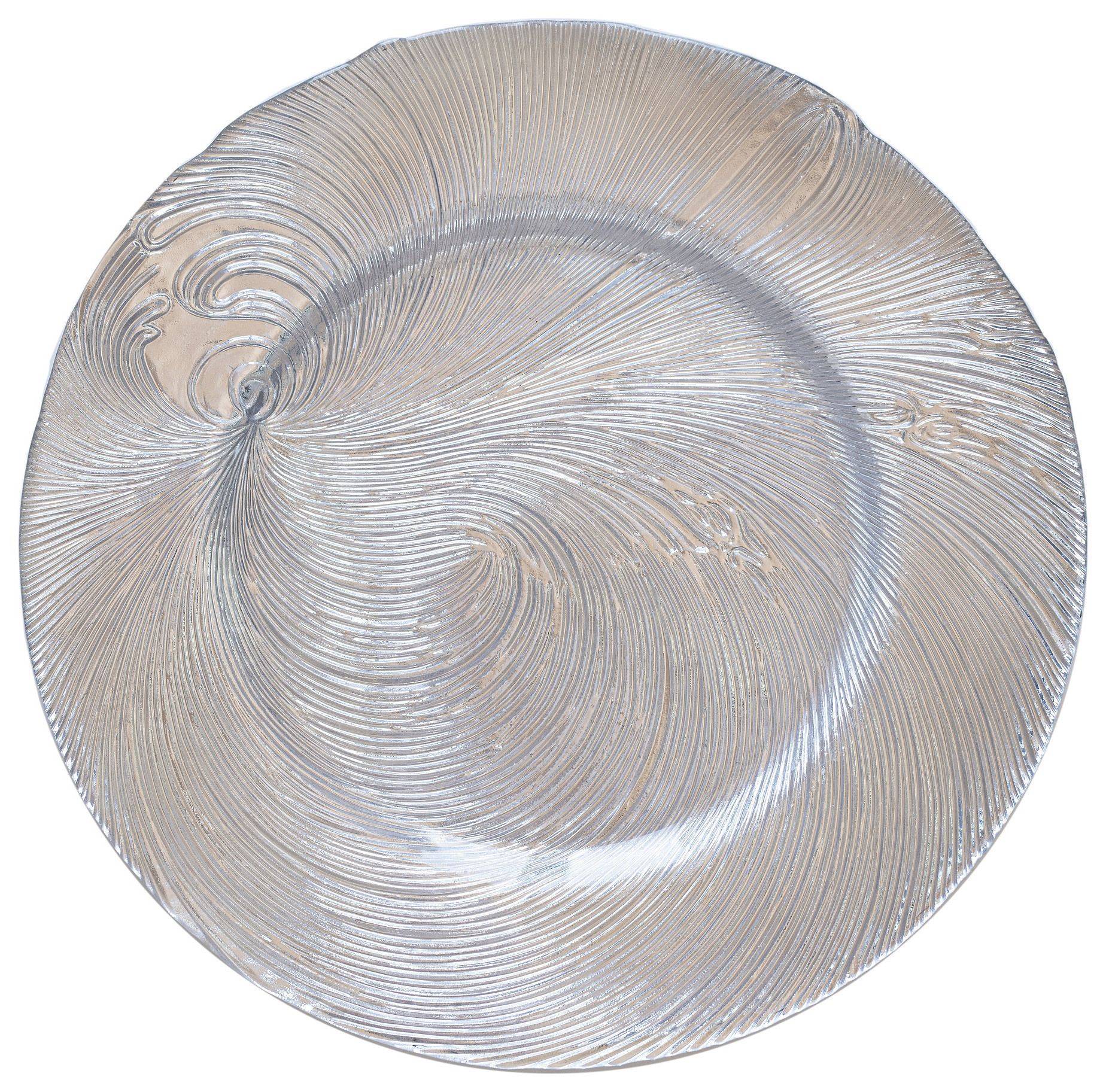 Тарелка МЕЛЬЕС подстановочная СЕРЕБРЯНАЯ