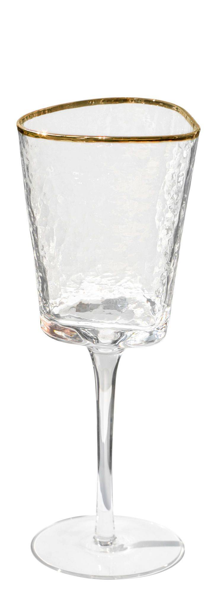ЭВАНС бокал 390 мл прозрачный с ЗОЛОТЫМ кантом