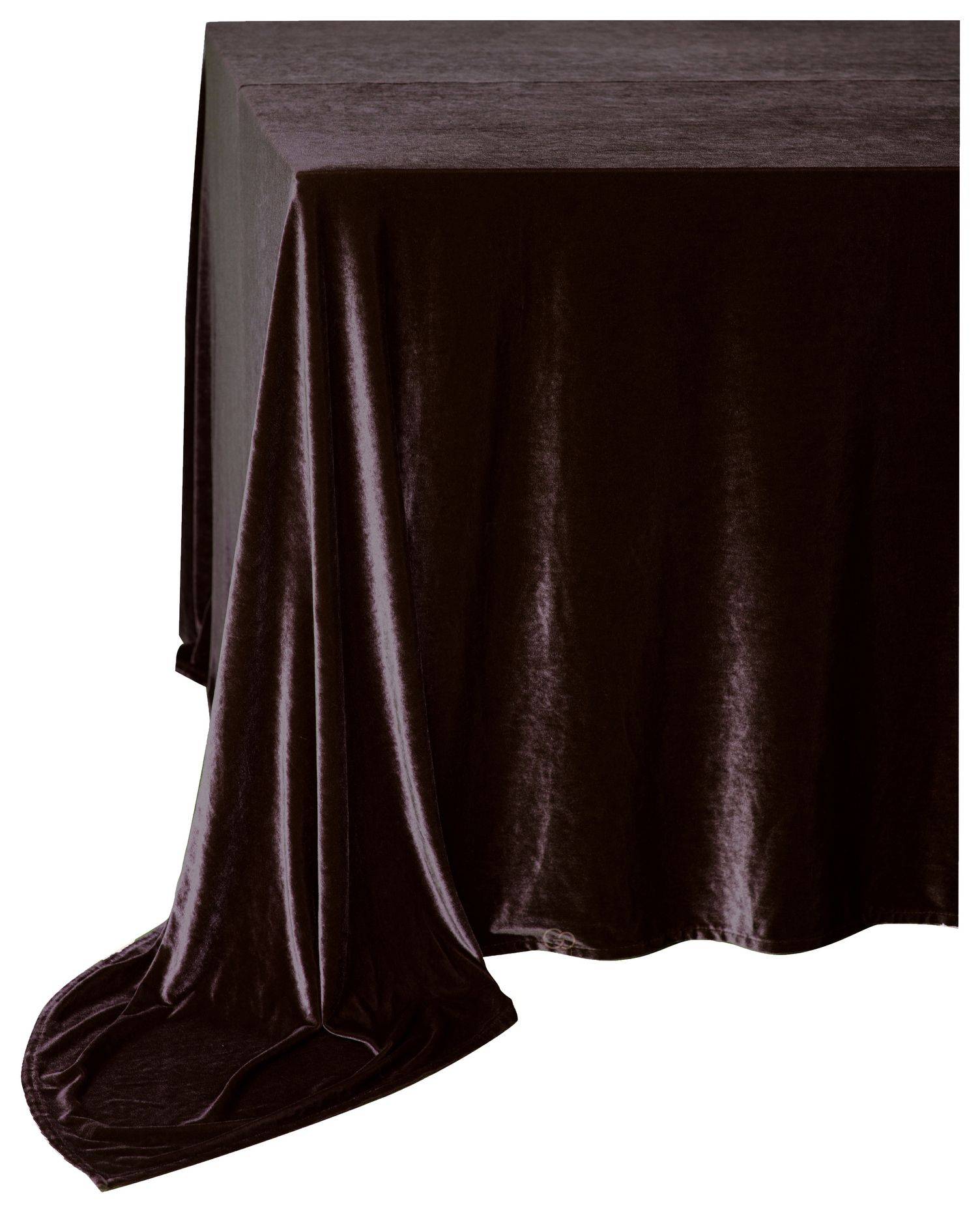 Скатерть бархатная прямоугольная ИЛЕР шоколадная #328