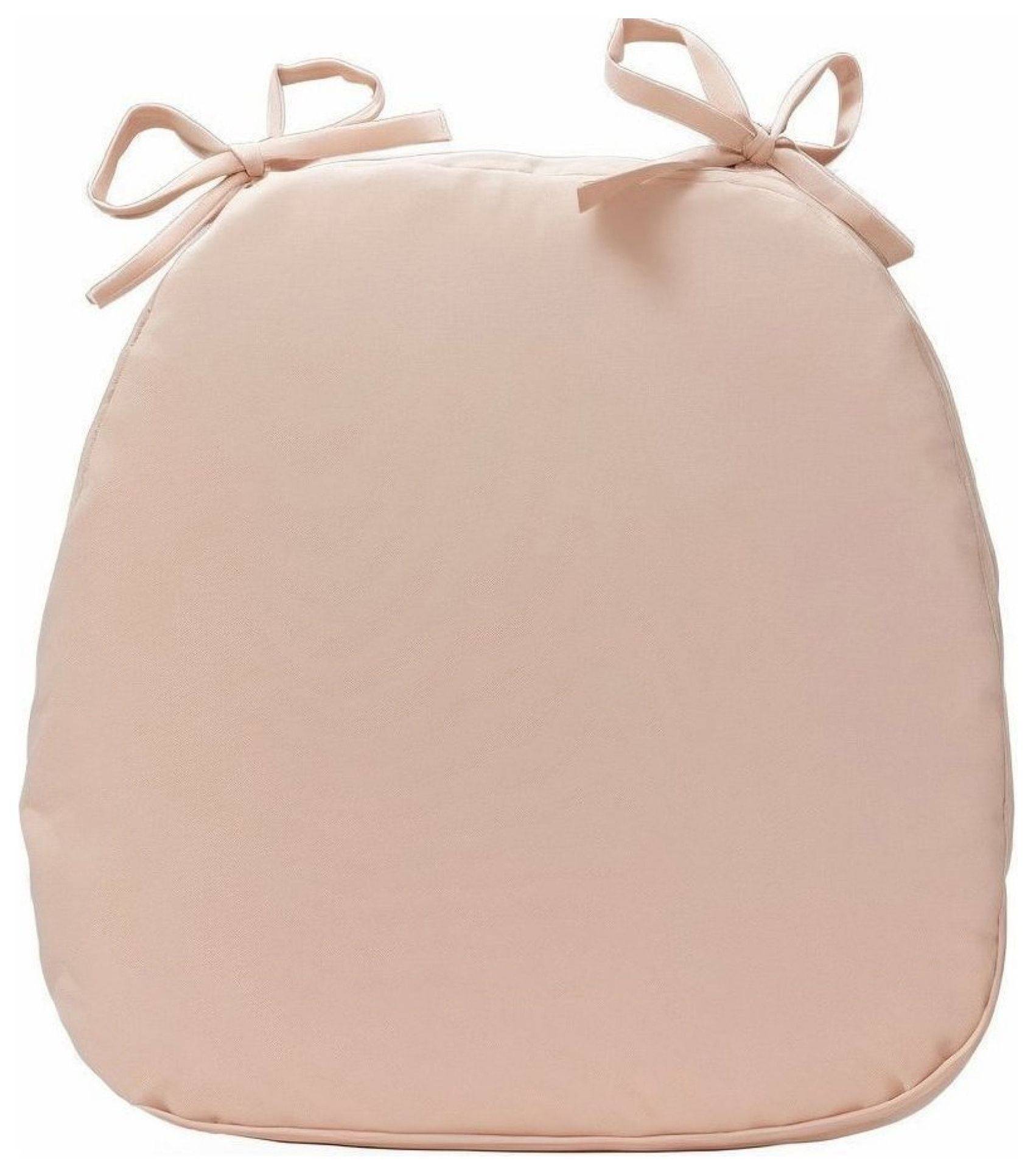 Мягкая ПОДУШКА для пластикового стула габардиновая пудровая #605