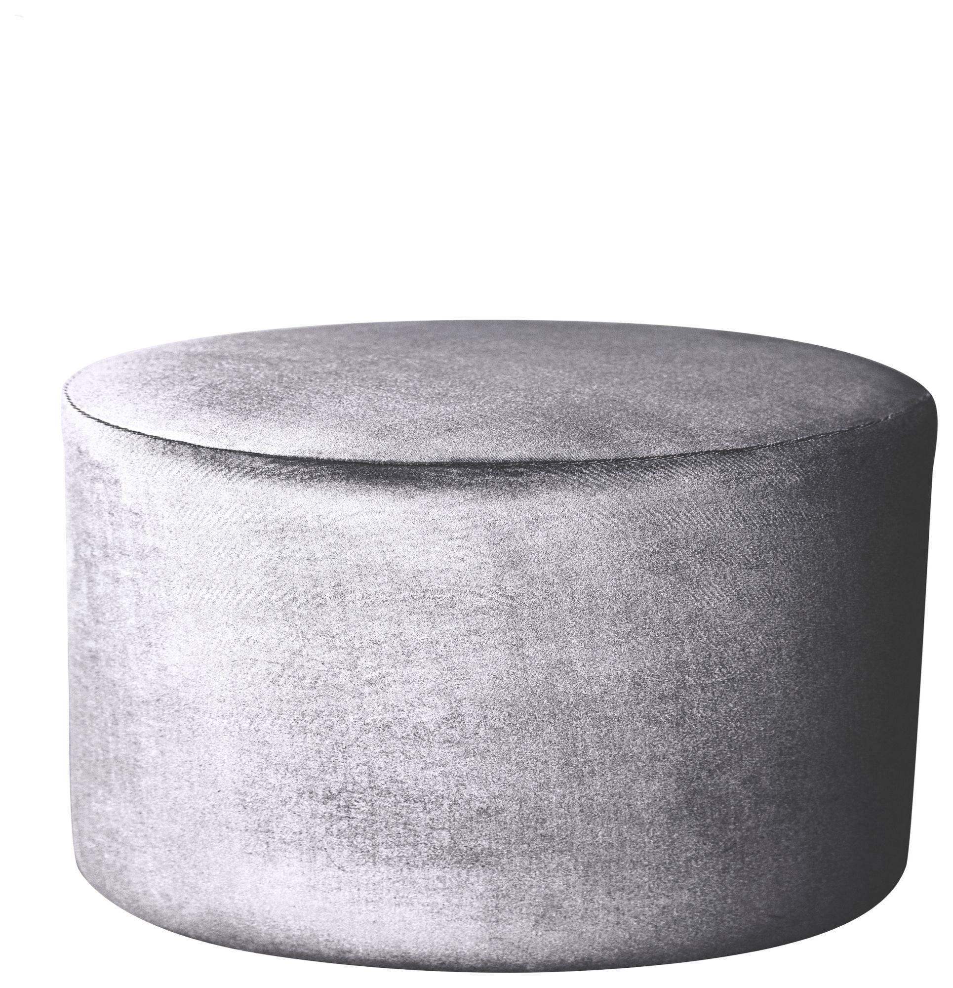 Пуф большой НОРМАН бархатный пепельный #313