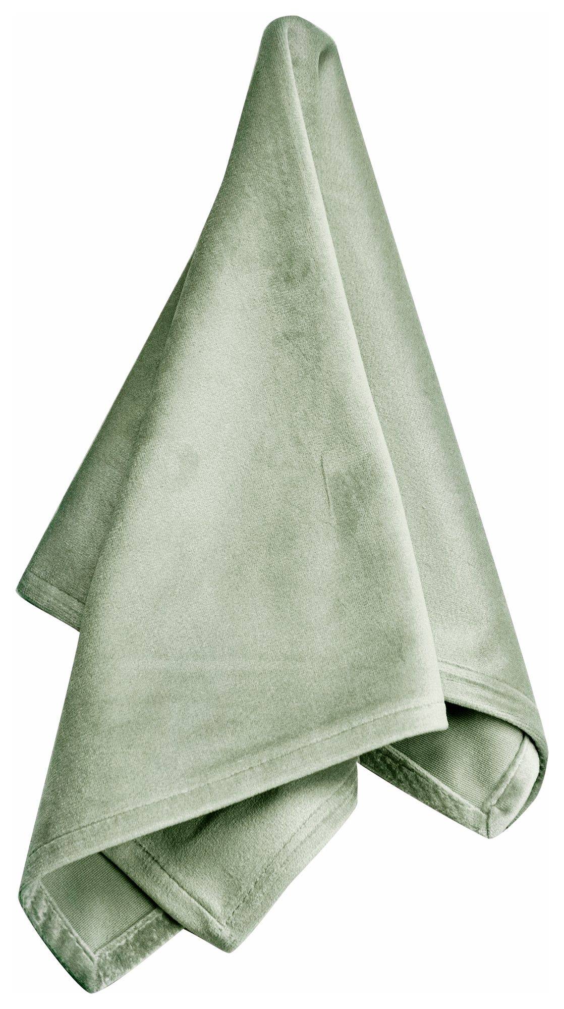 Зелёная бархатная салфетка ЛАРГО папоротниковый оттенок — прокат