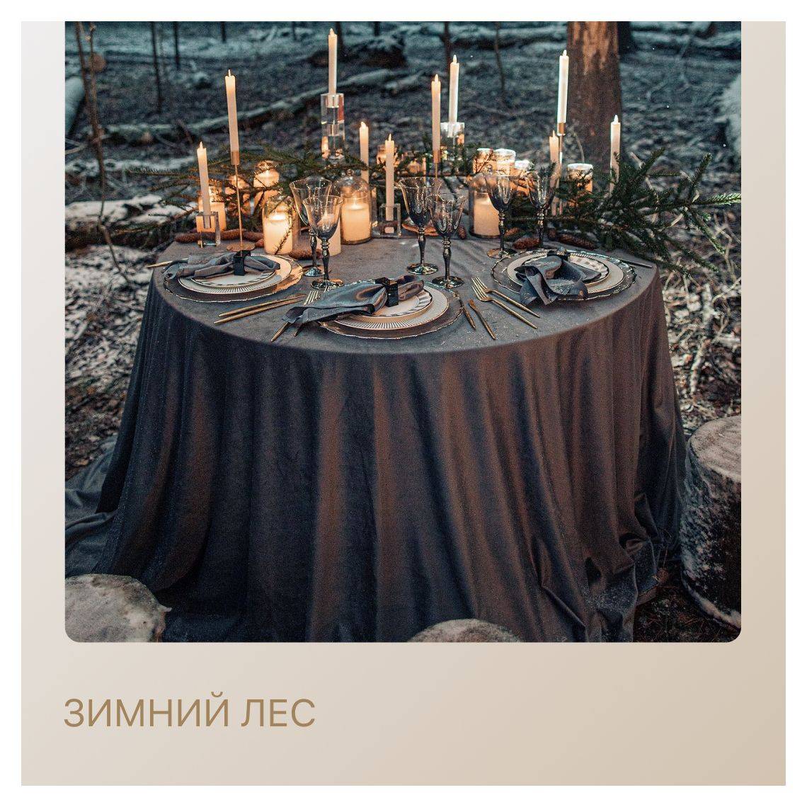 Сет ЗИМНИЙ ЛЕС - на 4 персоны