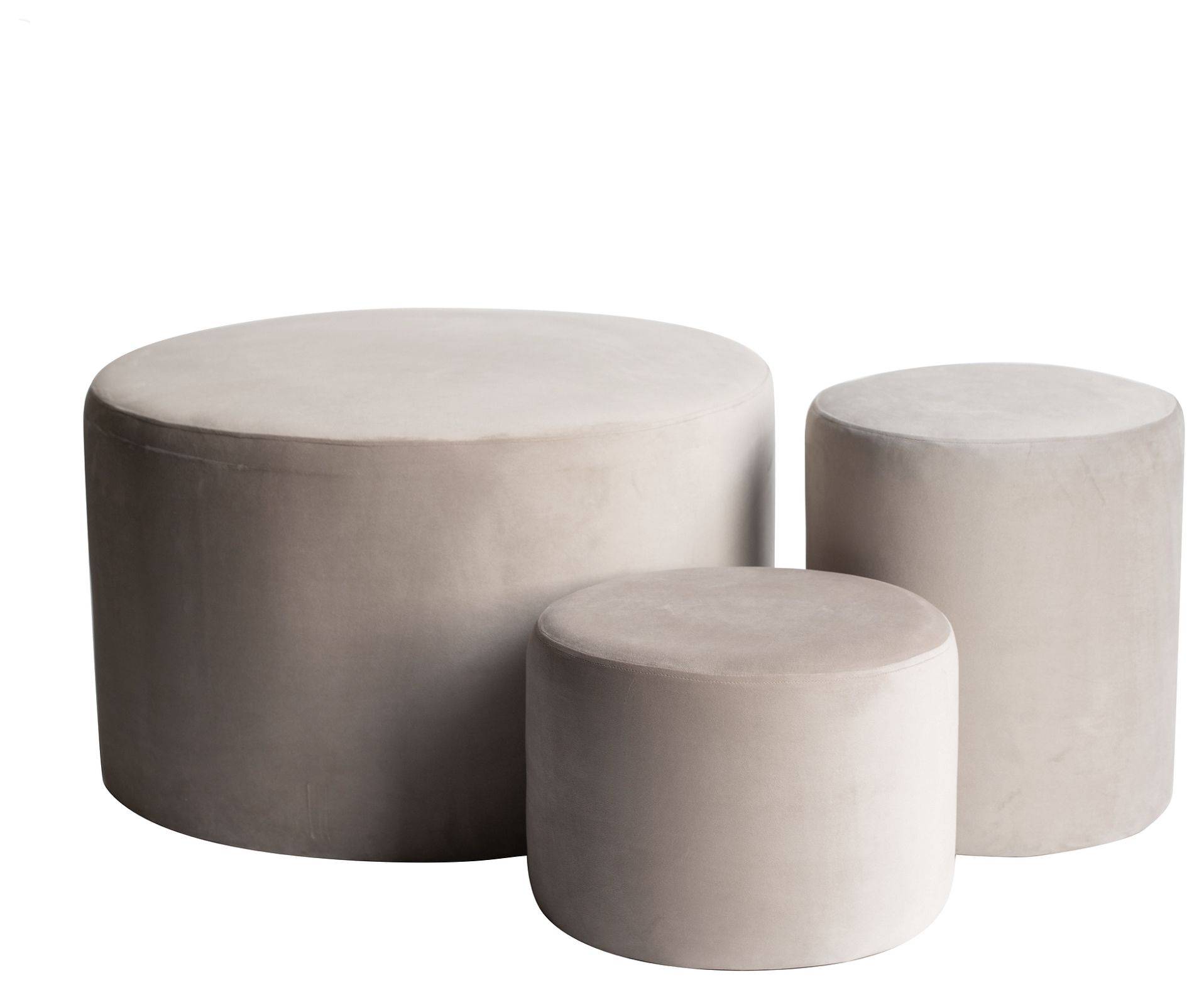 Пуфы НОРМАН бежевые – набор из 3 #403