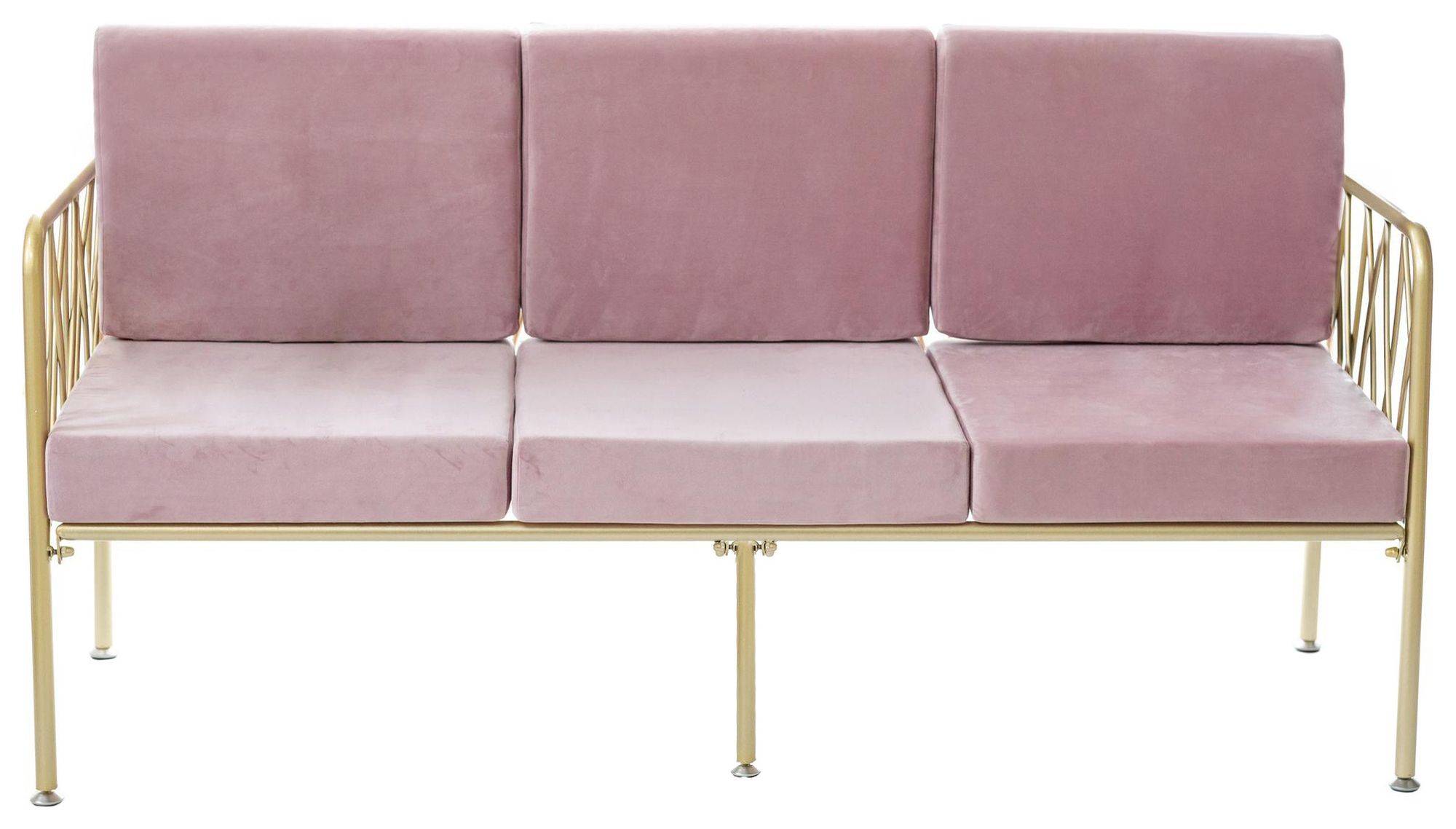 Диван ЛИЕПА трехместный розовый #416