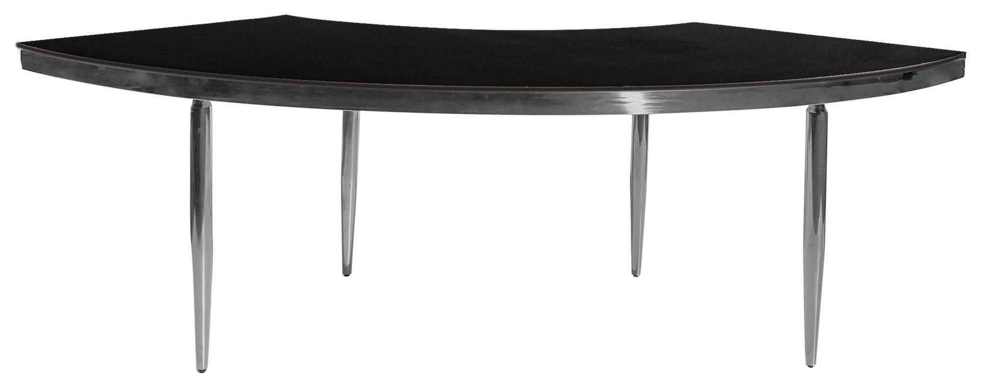 Стол-волна Гейбл черный бархатный с серебром в аренду| Go Rent