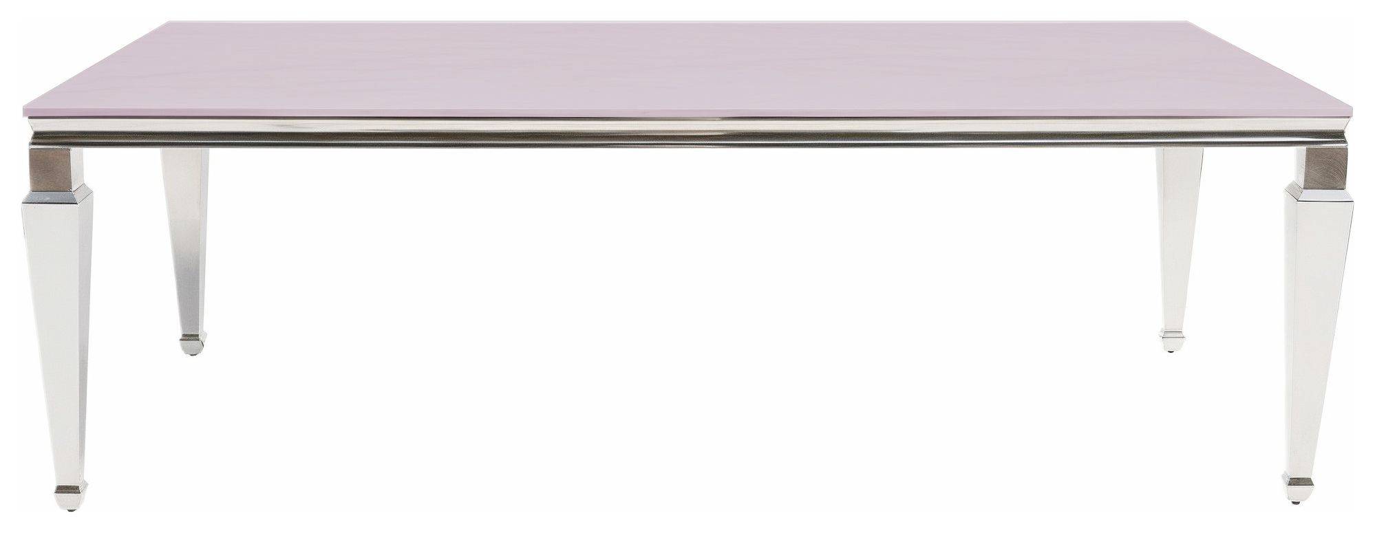 Стол ПРЕЙ прямоугольный серебряный с бархатной ВЕРЕСКОВОЙ столешницей в аренду | Go Rent