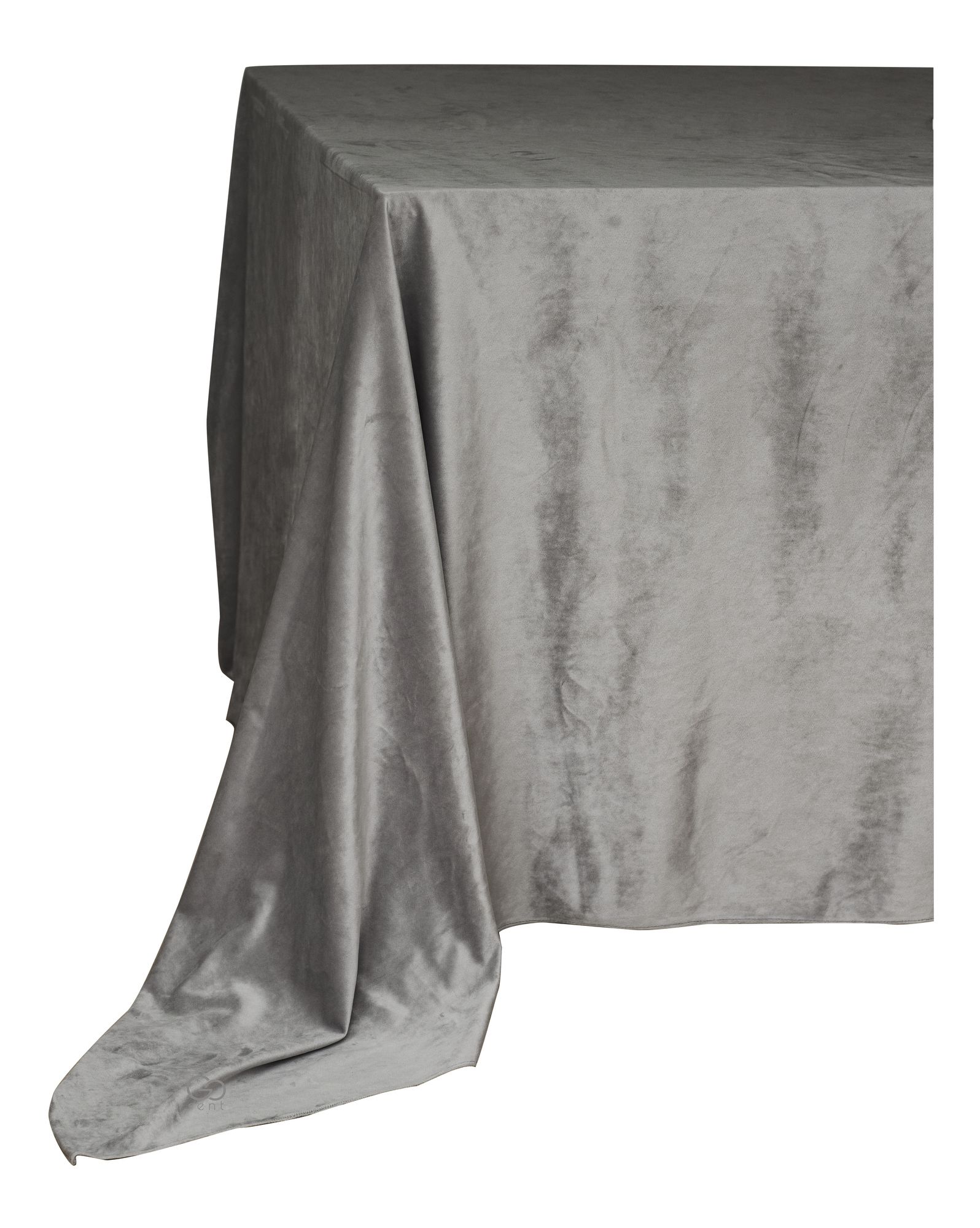 Бесшовная ГРАФИТОВАЯ БАРХАТНАЯ скатерть прямоугольная Альт #408