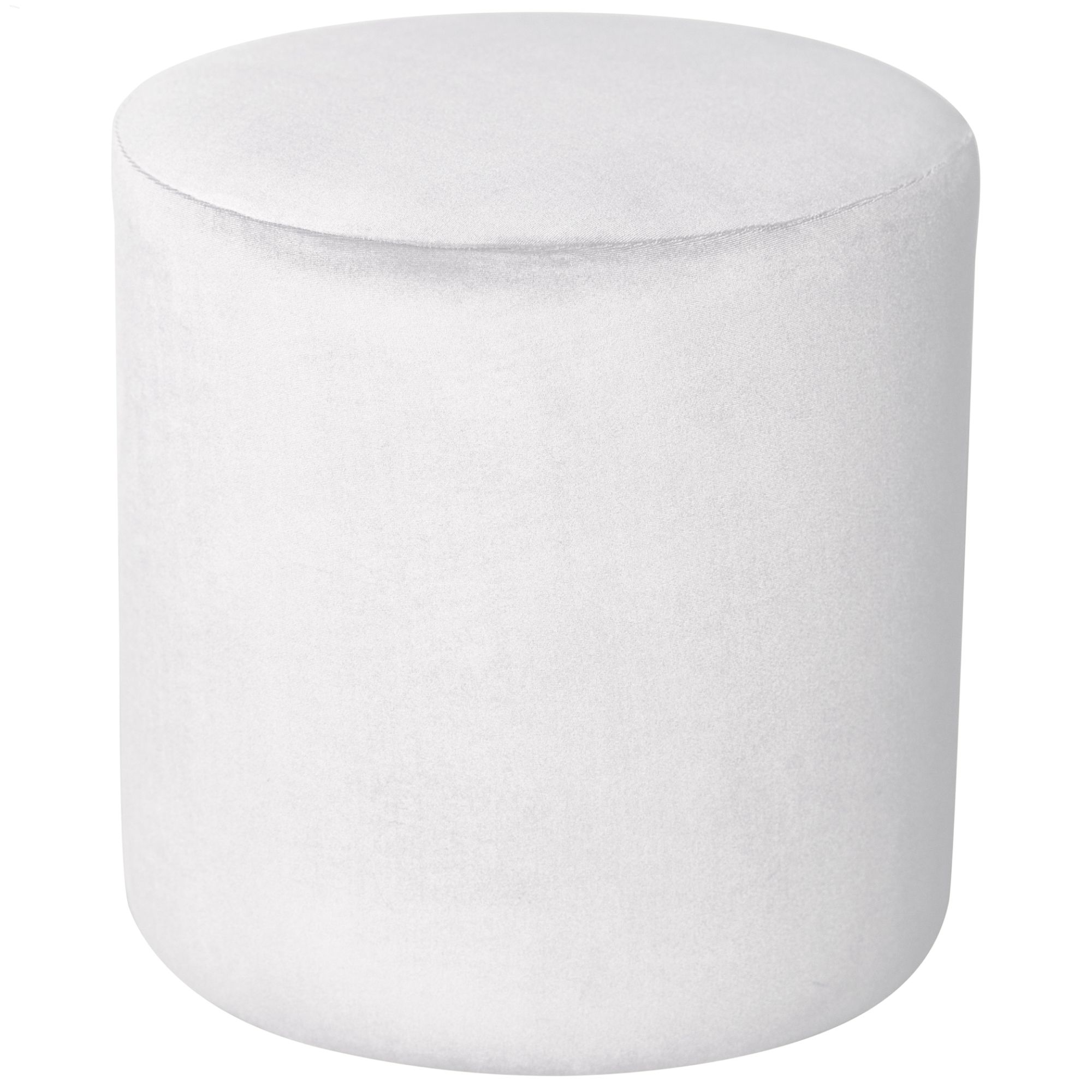 Пуф НОРМАН бархатный белый D 40 см #301