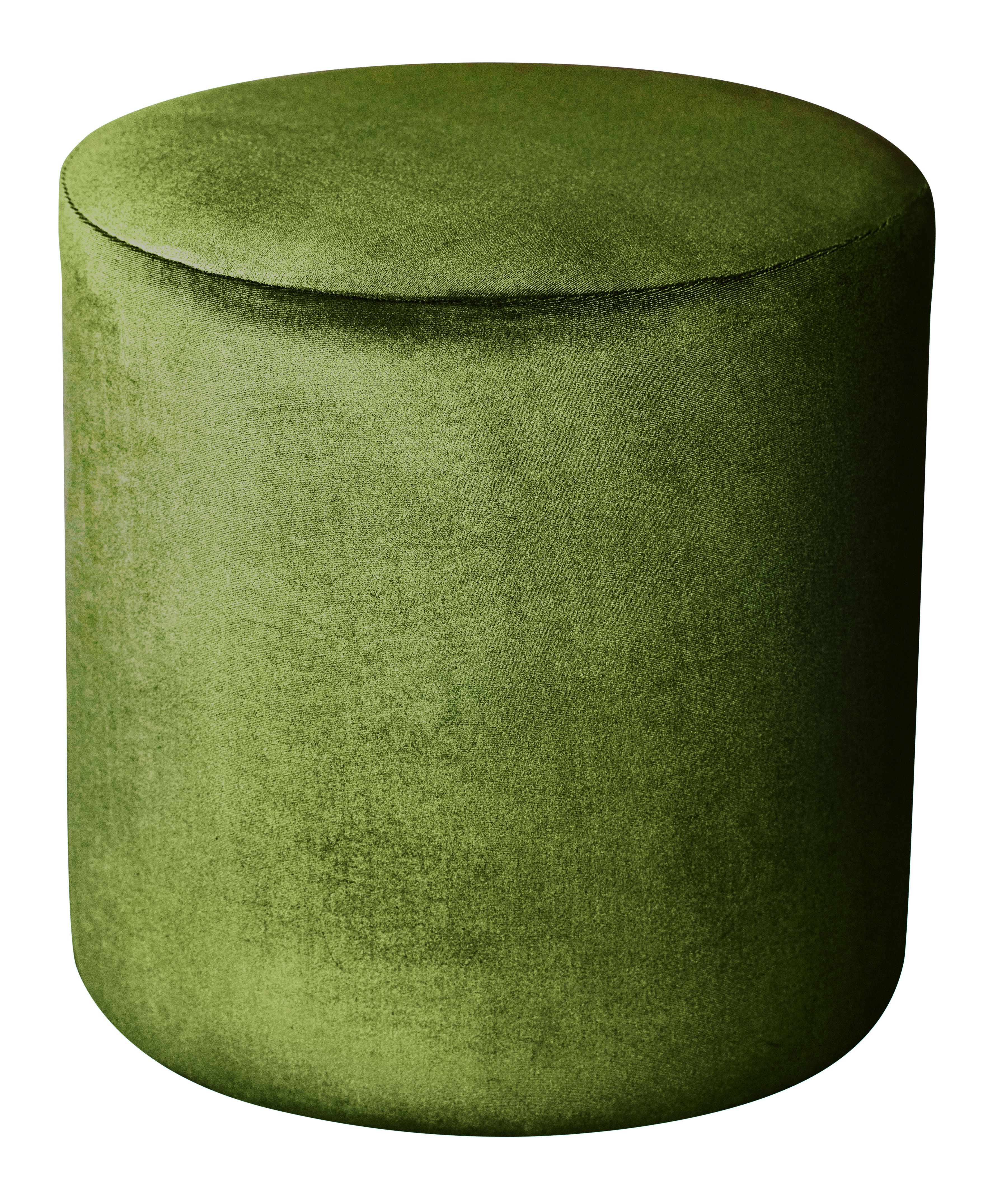 Пуф НОРМАН бархатный зеленый D 40 см #315/#339